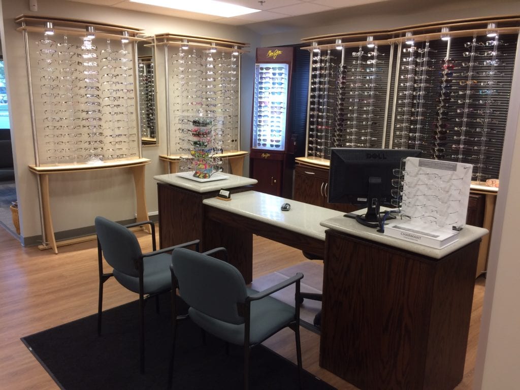 Picture of the Cascade Ophthalmology optical shop  